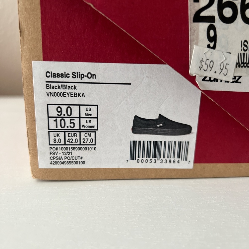 Vans Black Slip-On Loafers for Men - Picture 2 of 5